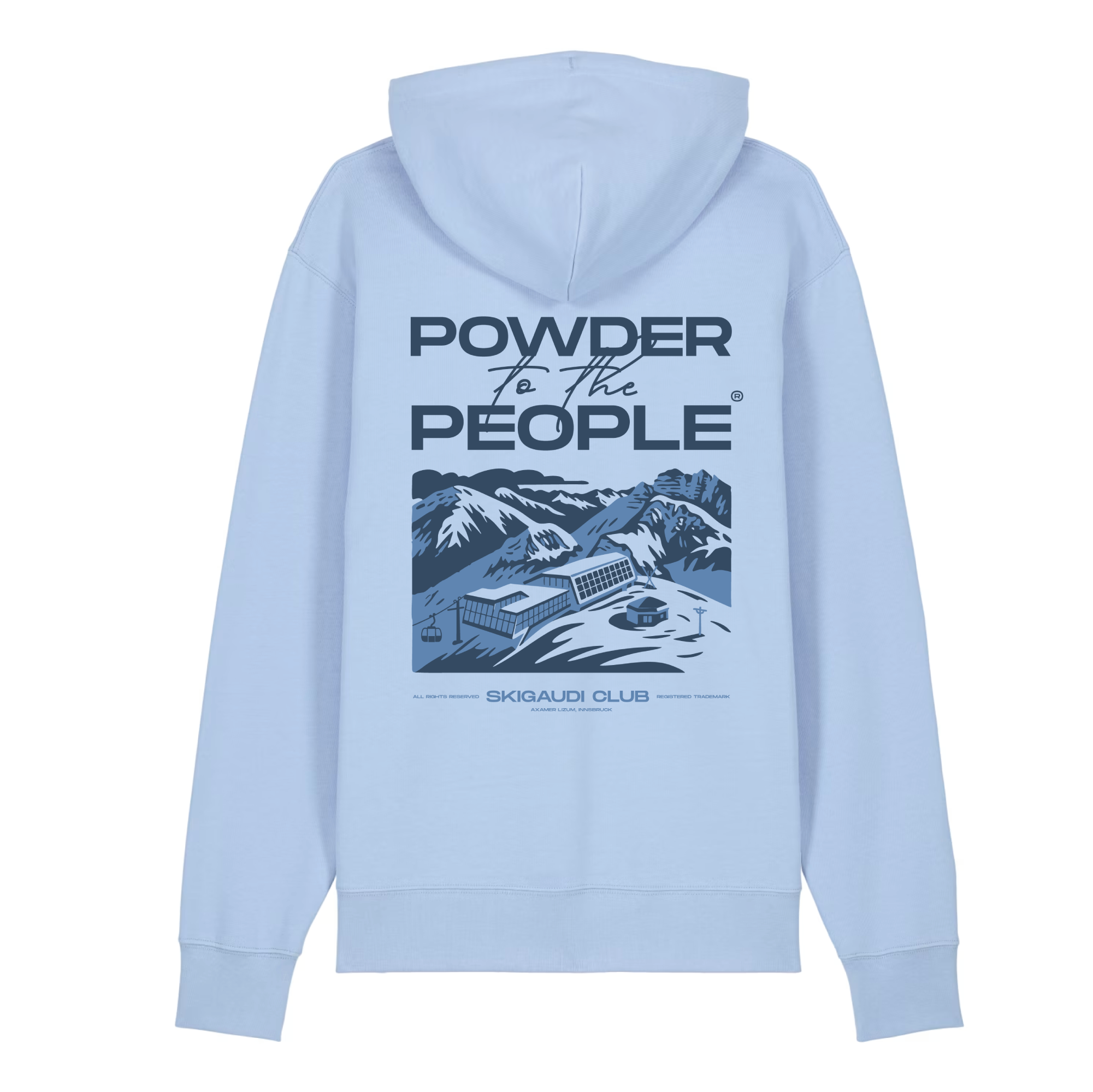POWDER PEOPLE Hoodie blue ice
